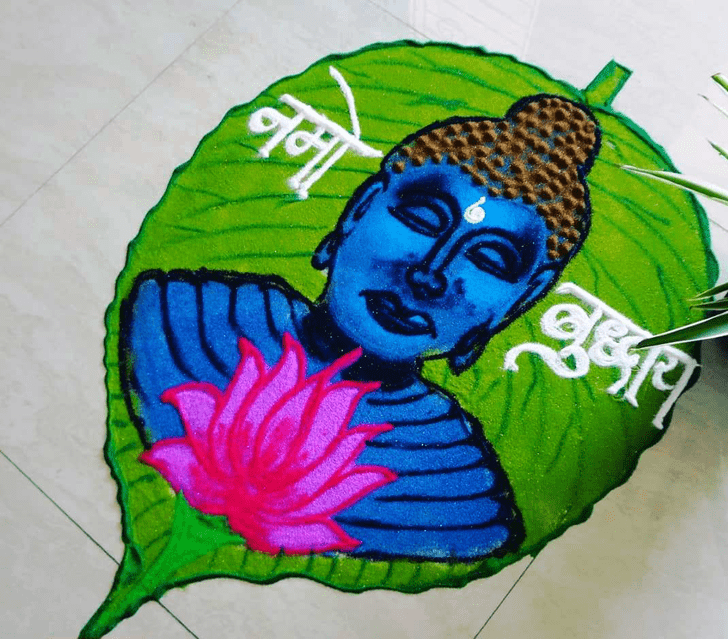 Gautama Buddha Rangoli