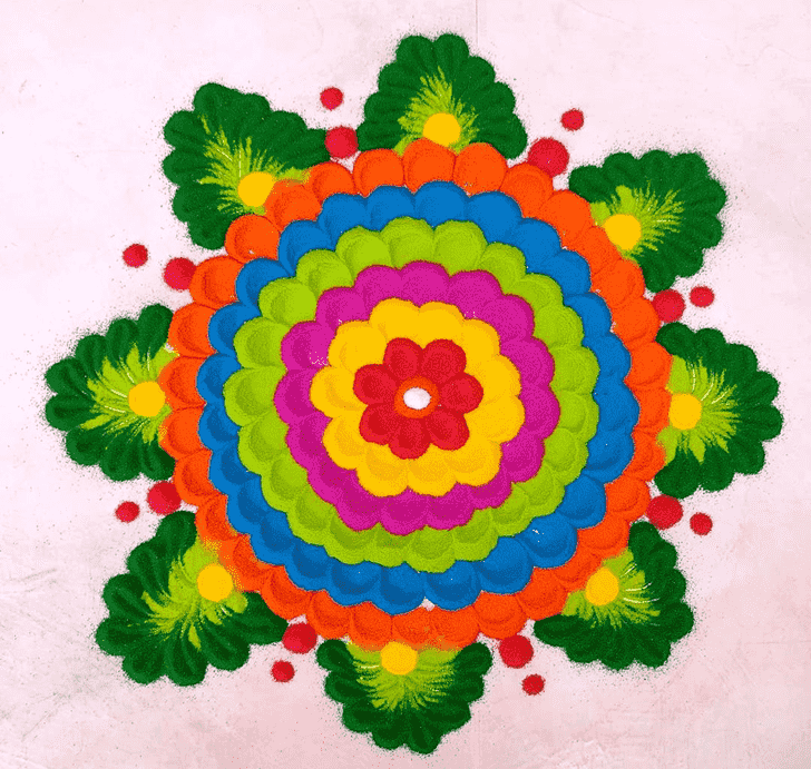 Fetching Gayatri Jayanti Rangoli