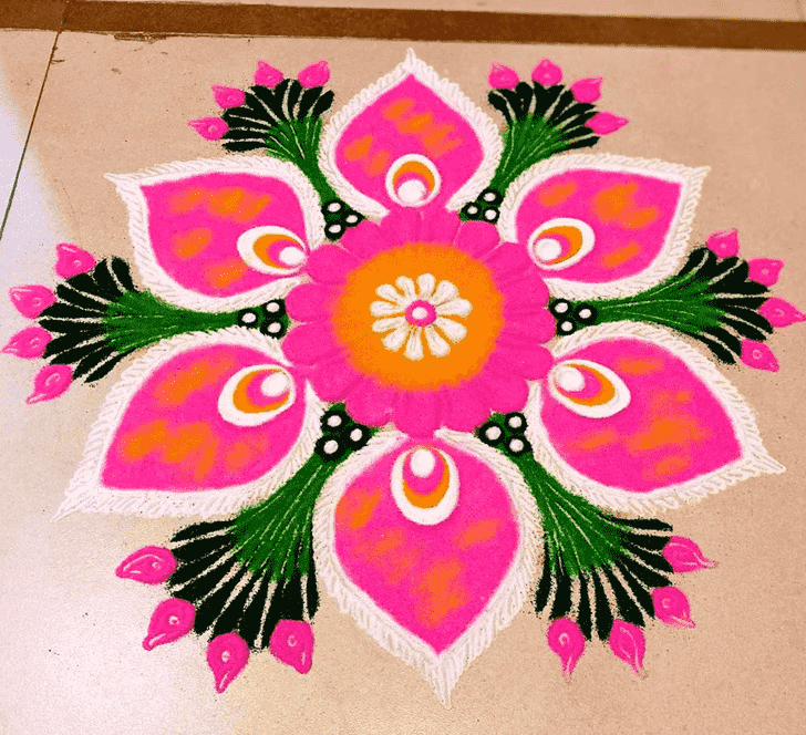 Gorgeous Gayatri Jayanti Rangoli