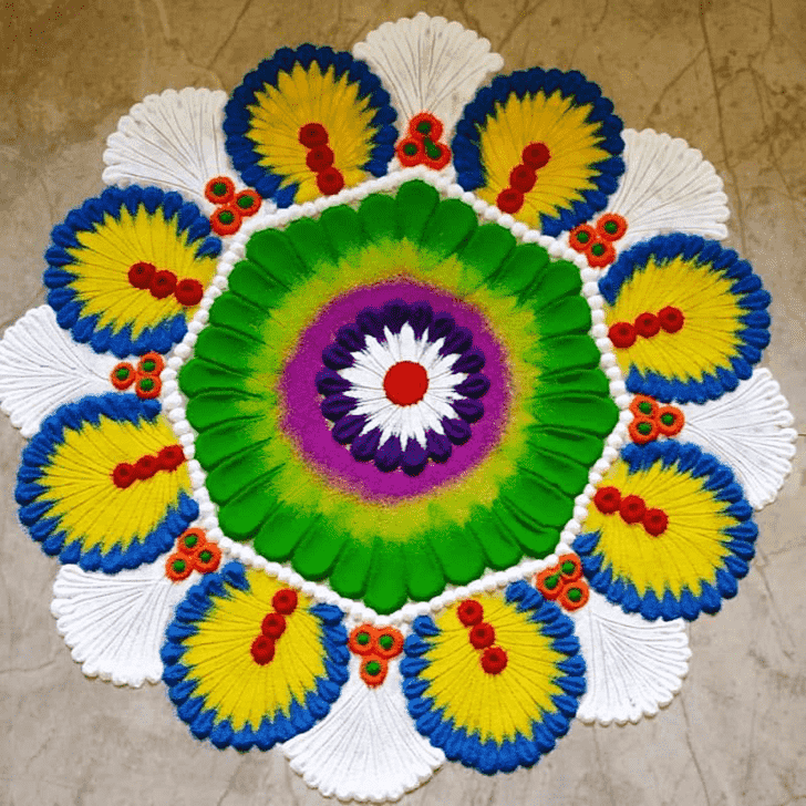 Graceful Gayatri Jayanti Rangoli