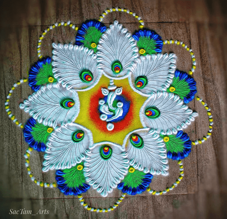 Grand Gayatri Jayanti Rangoli