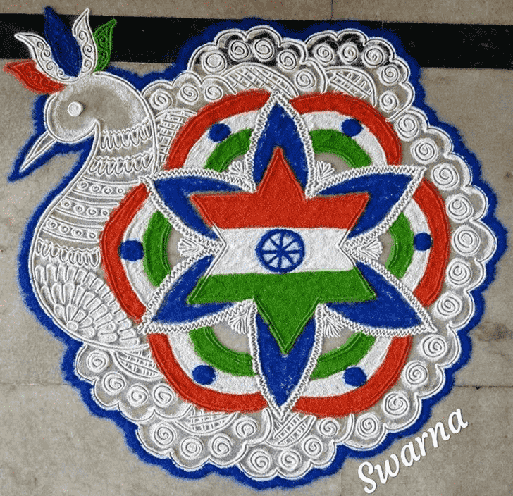 Marvelous Gayatri Jayanti Rangoli