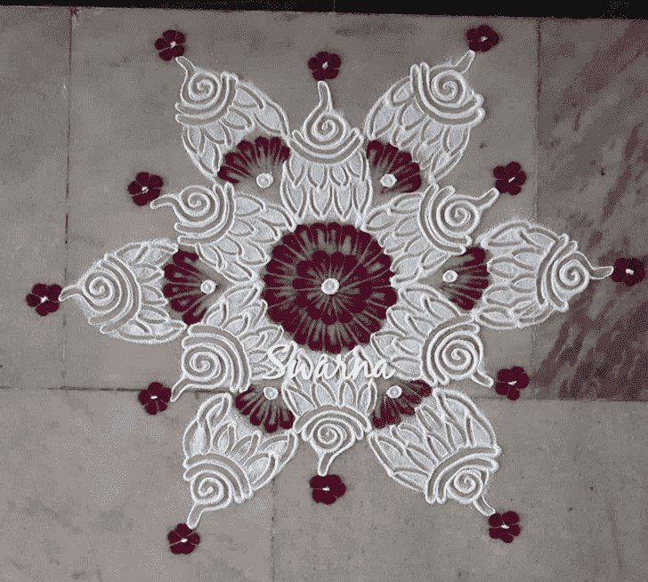 Ravishing Gayatri Jayanti Rangoli