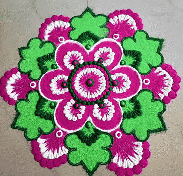 Shapely Gayatri Jayanti Rangoli