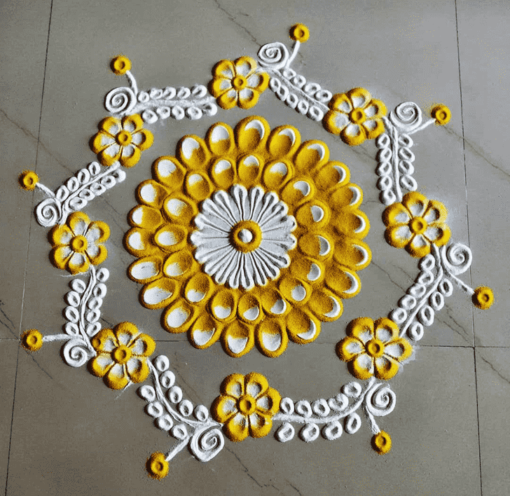 Splendid Gayatri Jayanti Rangoli