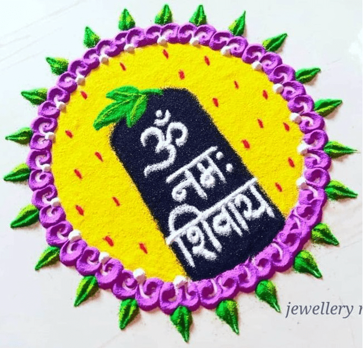 Fascinating God Rangoli