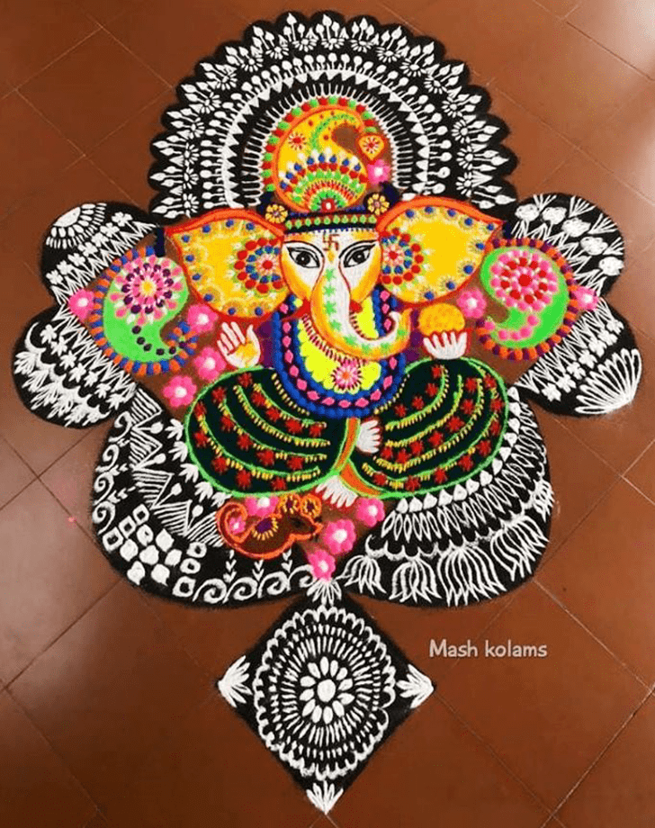 Slightly God Rangoli