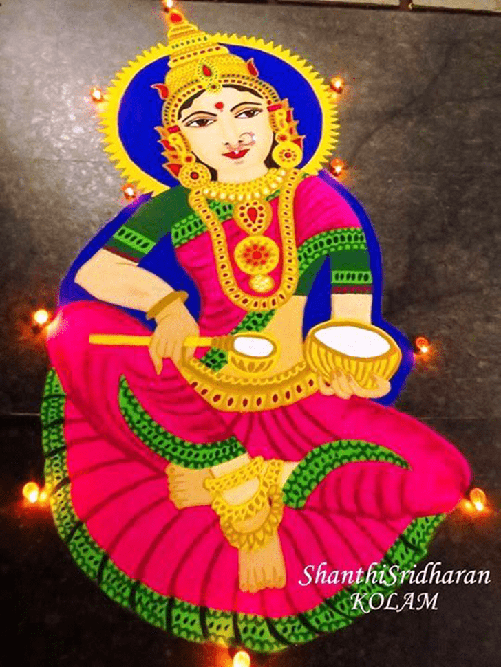 Splendid God Rangoli