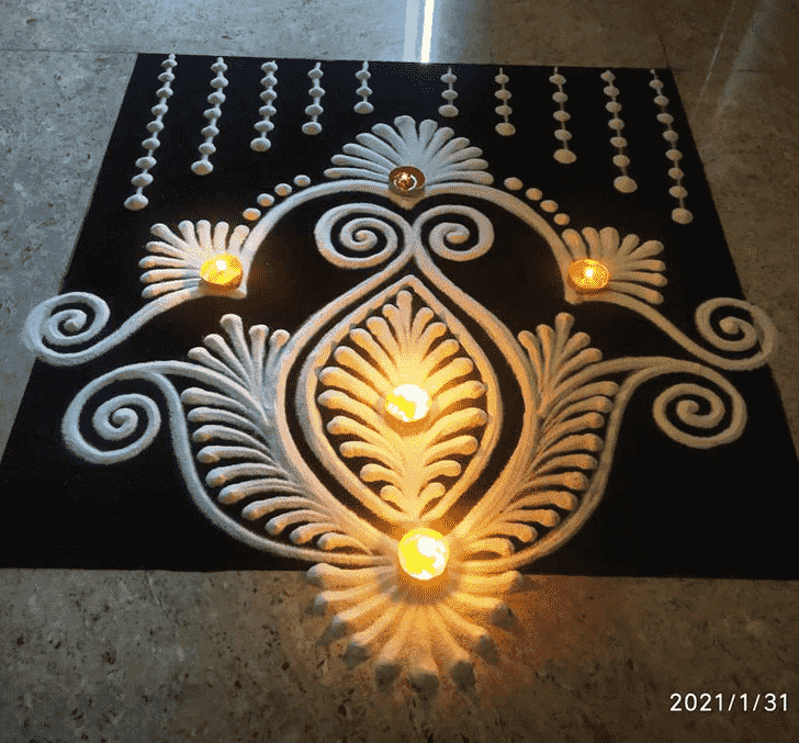 Delicate Govatsa Dwadashi Rangoli