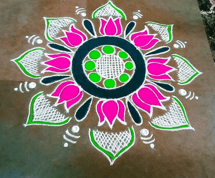 Fetching Govatsa Dwadashi Rangoli