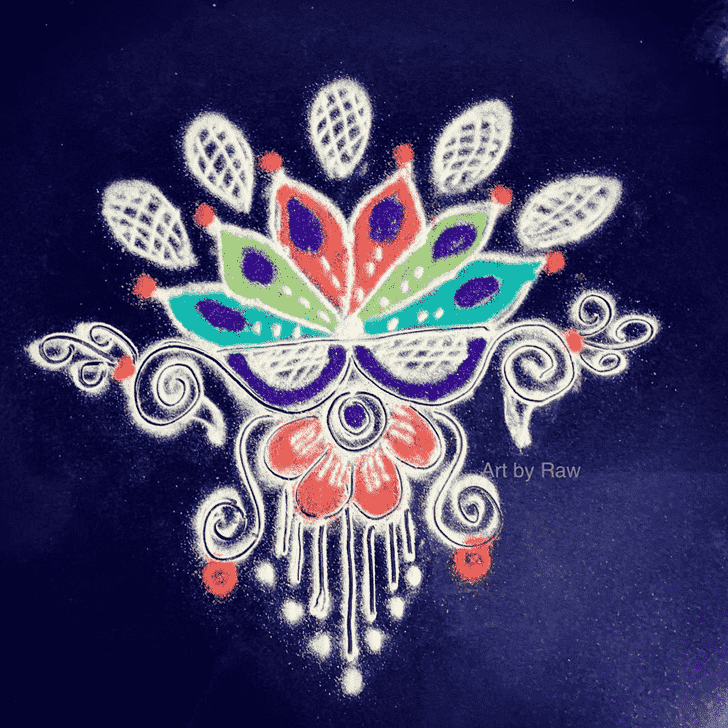 Lovely Govatsa Dwadashi Rangoli Design