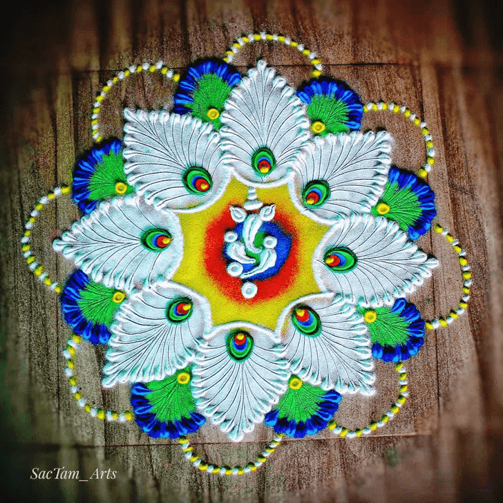 Marvelous Govatsa Dwadashi Rangoli