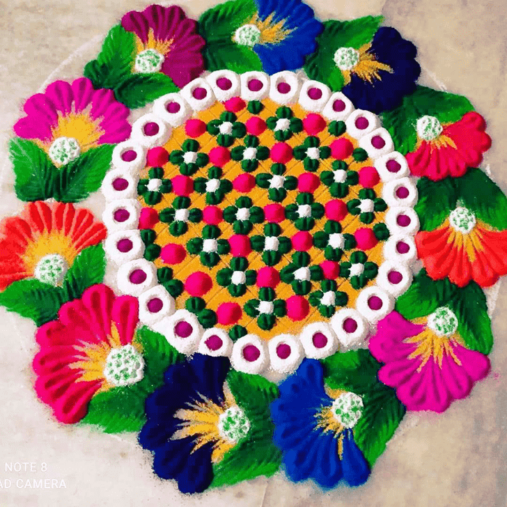 Refined Govatsa Dwadashi Rangoli