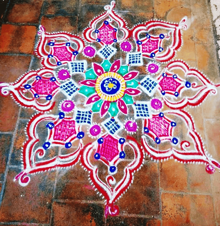 Slightly Govatsa Dwadashi Rangoli