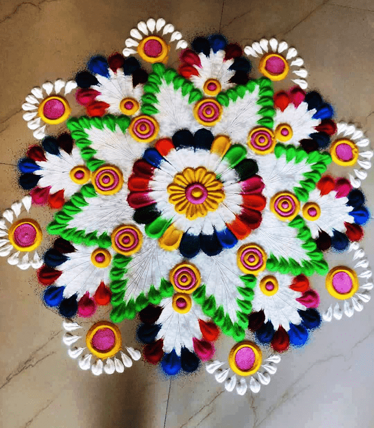 Splendid Govatsa Dwadashi Rangoli