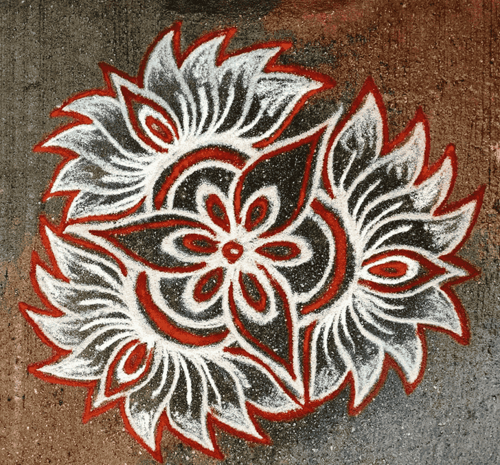 Wonderful Govatsa Dwadashi Rangoli Design