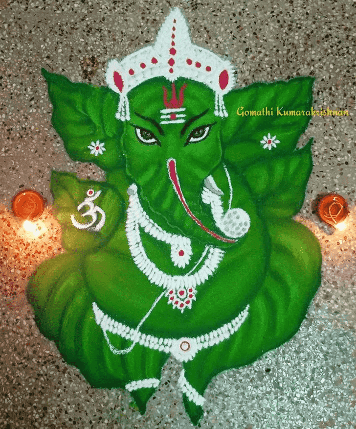 Green Rangoli