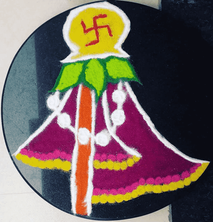 Dazzling Gudi Padwa Kolam Rangoli