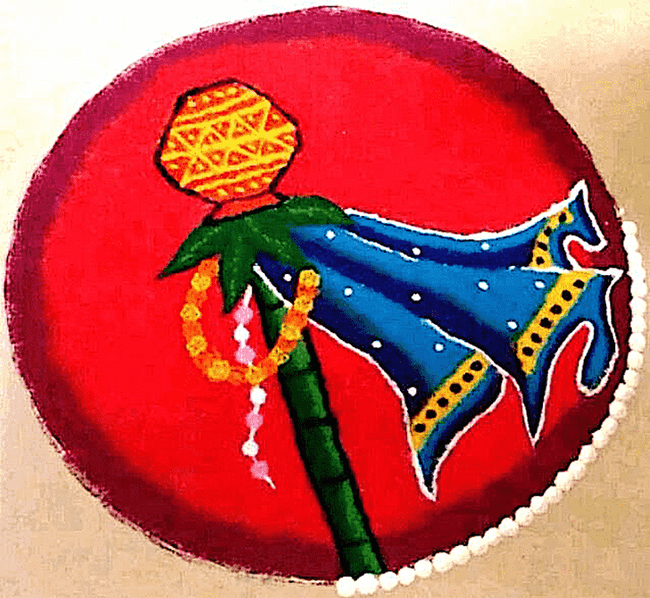 Elegant Gudi Padwa Kolam Rangoli