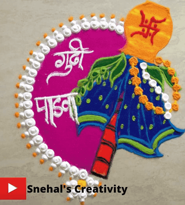 Grand Gudi Padwa Kolam Rangoli