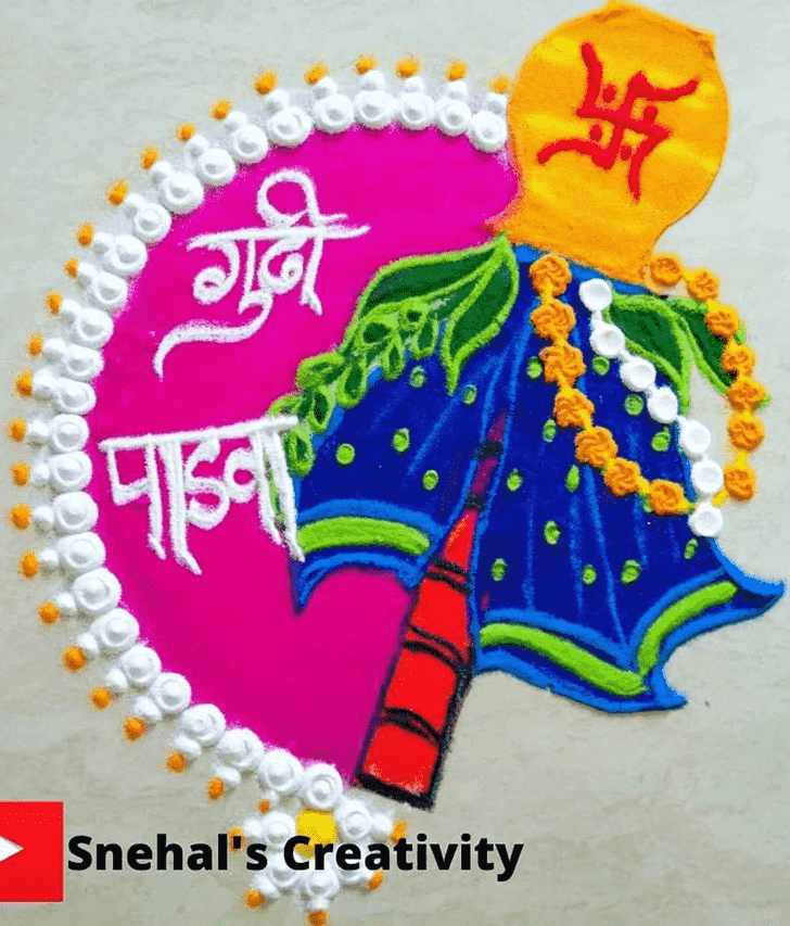 Mesmeric Gudi Padwa Kolam Rangoli