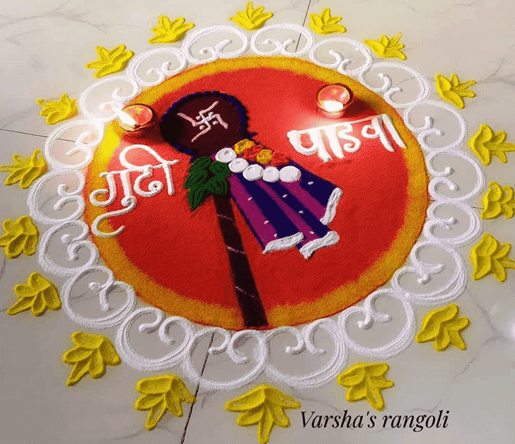 Ravishing Gudi Padwa Kolam Rangoli