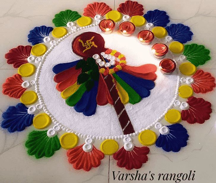 Refined Gudi Padwa Kolam Rangoli