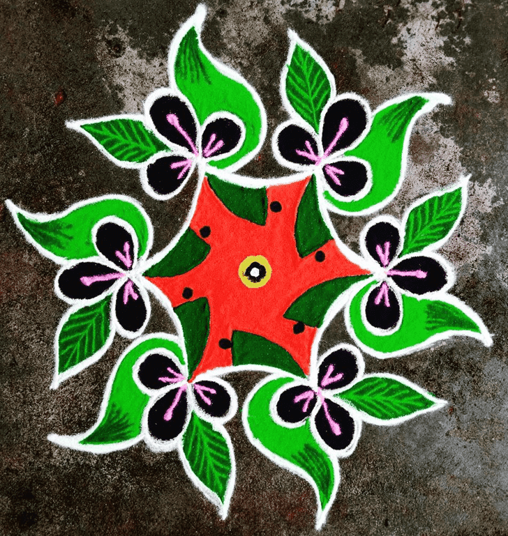 Delicate Gujarati Rangoli