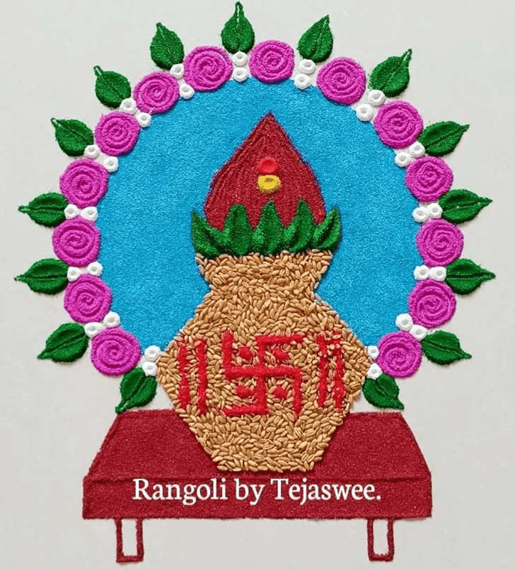 Mesmeric Gujarati Rangoli