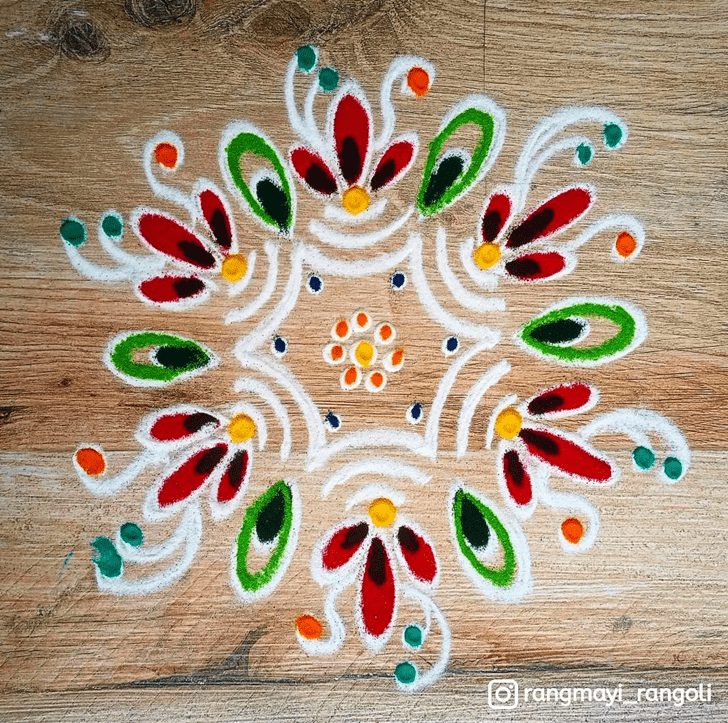 Pleasing Gujarati Rangoli