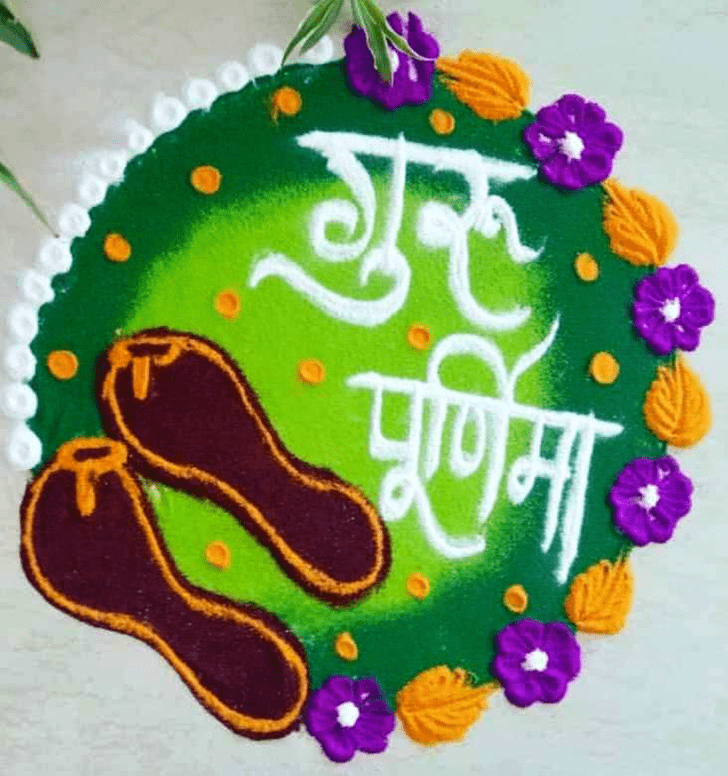 Enticing Guru Purnima Rangoli