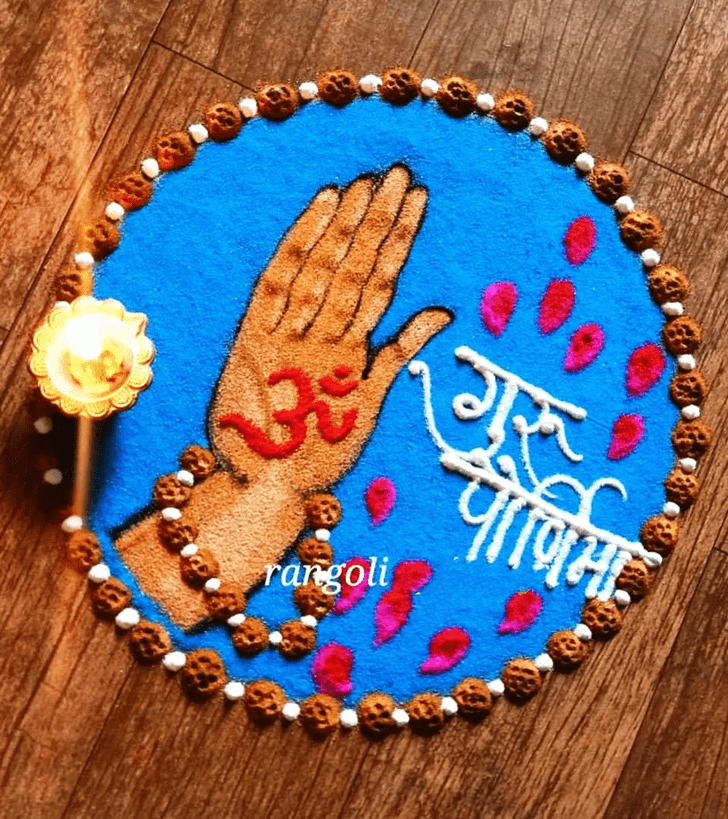 Grand Guru Purnima Rangoli