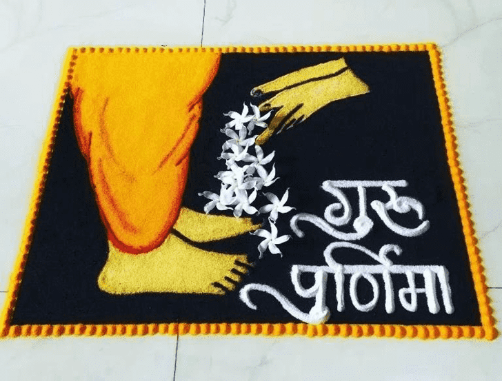 Magnificent Guru Purnima Rangoli