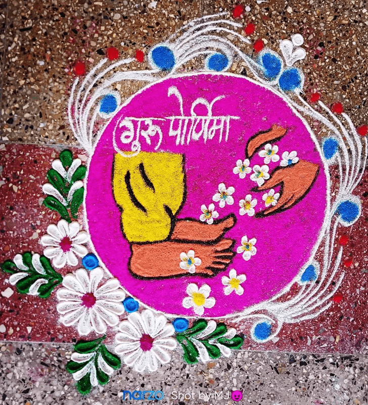 Marvelous Guru Purnima Rangoli