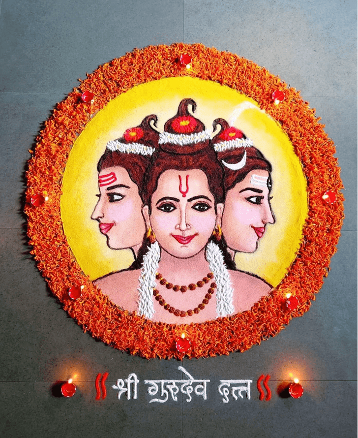 Mesmeric Guru Purnima Rangoli