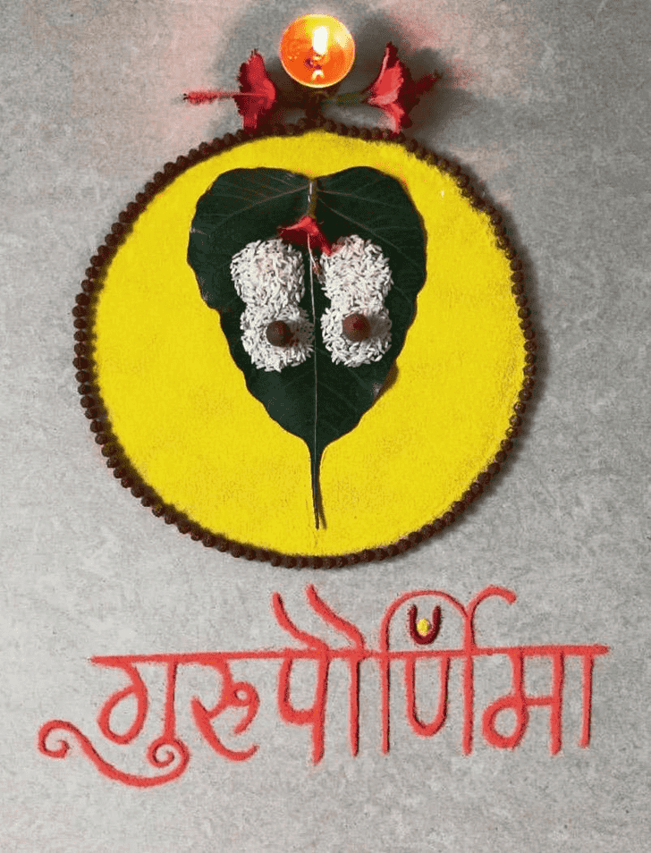 Pretty Guru Purnima Rangoli