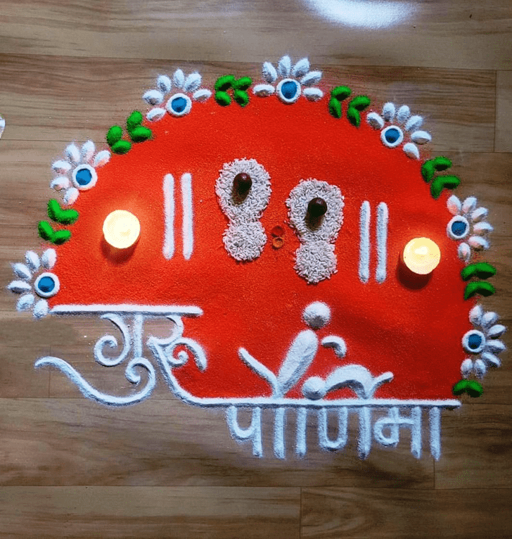 Ravishing Guru Purnima Rangoli