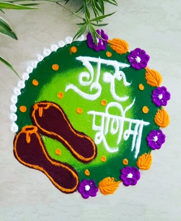 Stunning Guru Purnima Rangoli