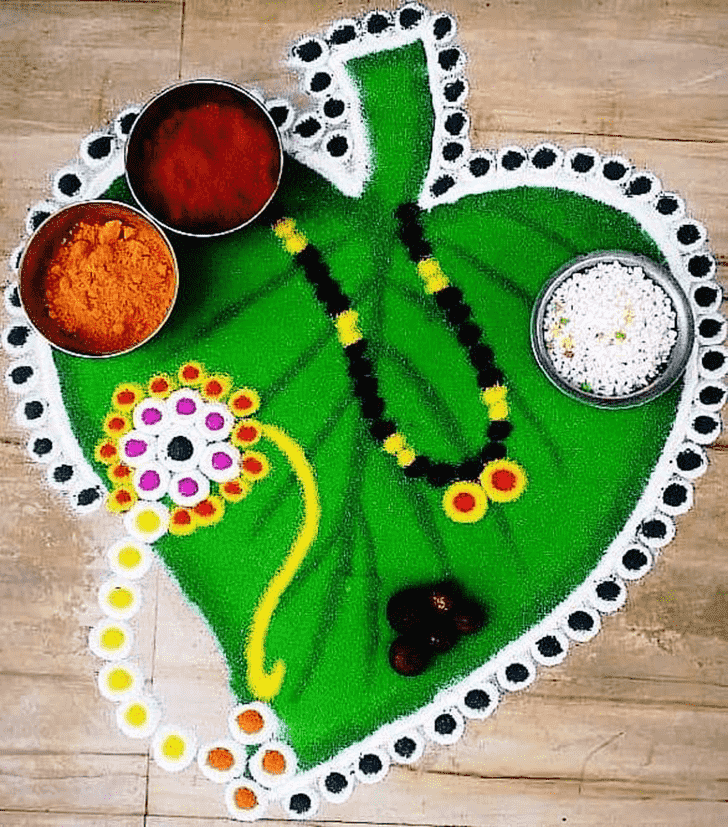 Hard Haldi Kumkum Rangoli