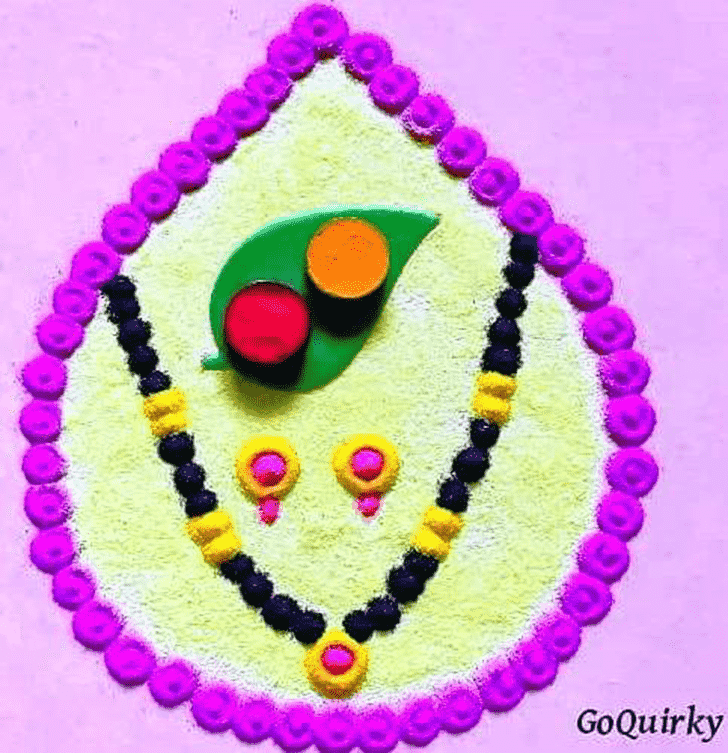 Fine Haldi Kumkum Rangoli