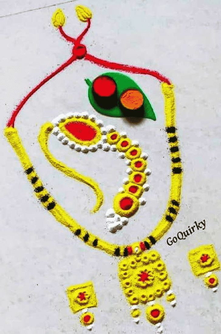 Gorgeous Haldi Kumkum Rangoli