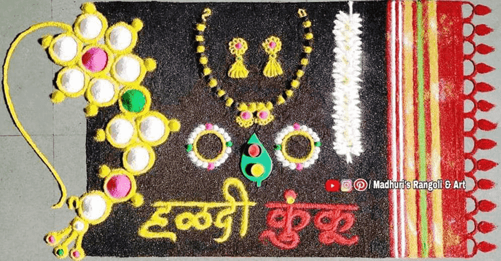 Grand Haldi Kumkum Rangoli