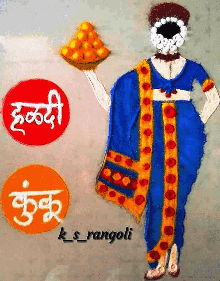 Radiant Haldi Kumkum Rangoli