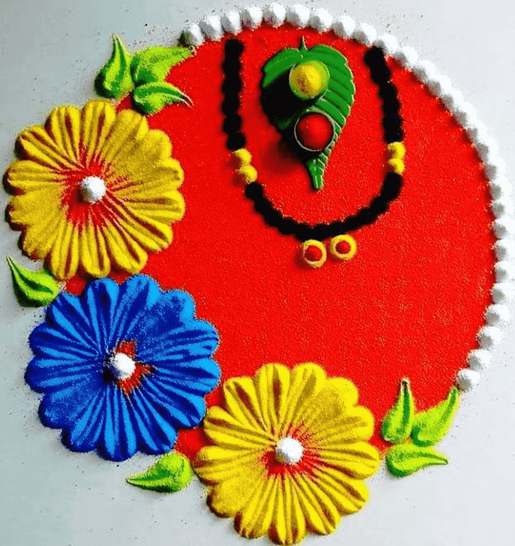 Ravishing Haldi Kumkum Rangoli