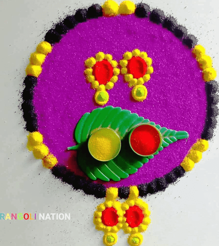 Shapely Haldi Kumkum Rangoli