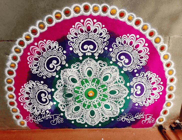 Hard Half Circle Rangoli