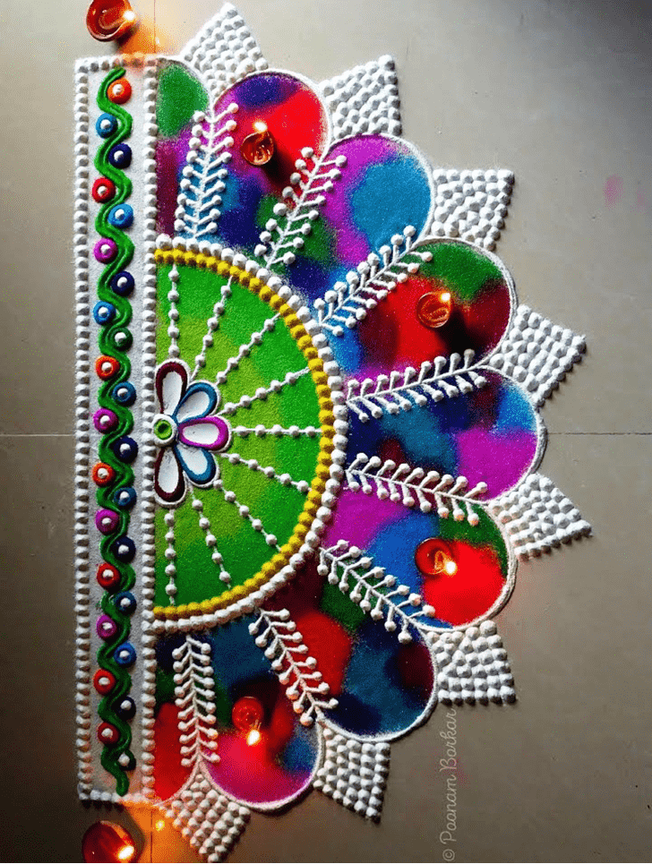 Fine Half Circle Rangoli