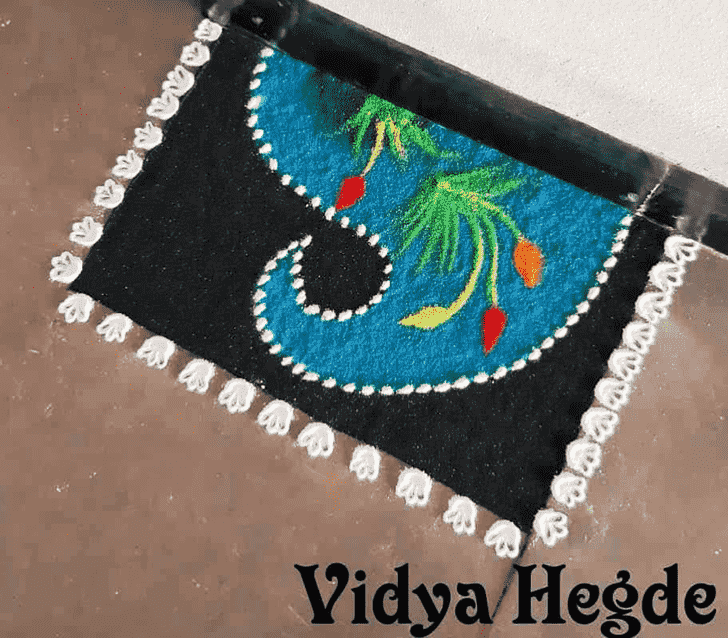 Stunning Half Circle Rangoli