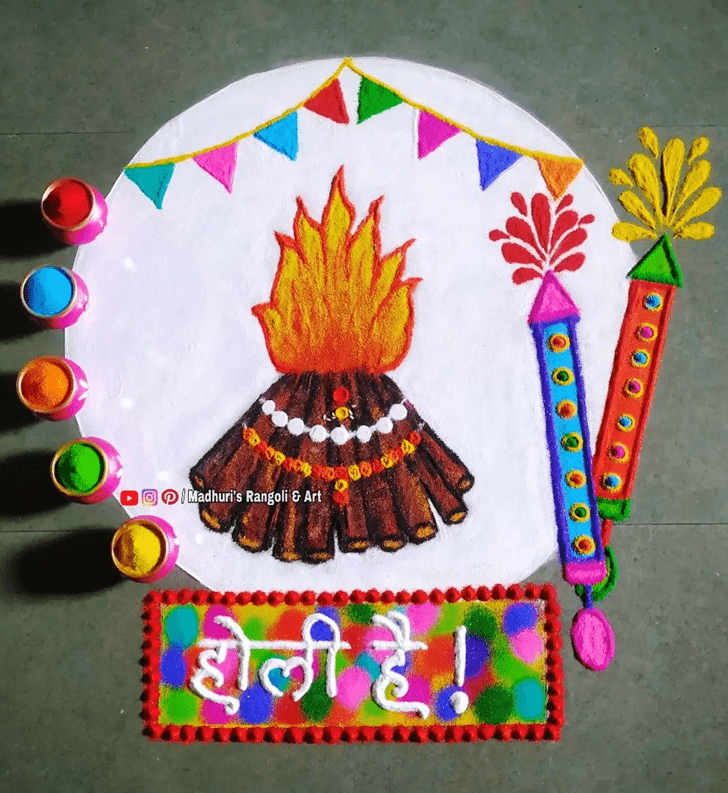 Happy Holi Rangoli