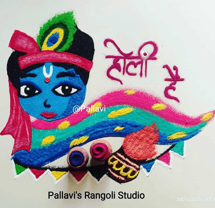 Fair Happy Holi Rangoli